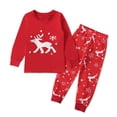 thumbnail image 2 of Conjunto de 2 piezas de camiseta y pantalones de alce de nieve de manga larga para niños y niñas, ropa de Año Nuevo para bebés y niños, 2 of 5