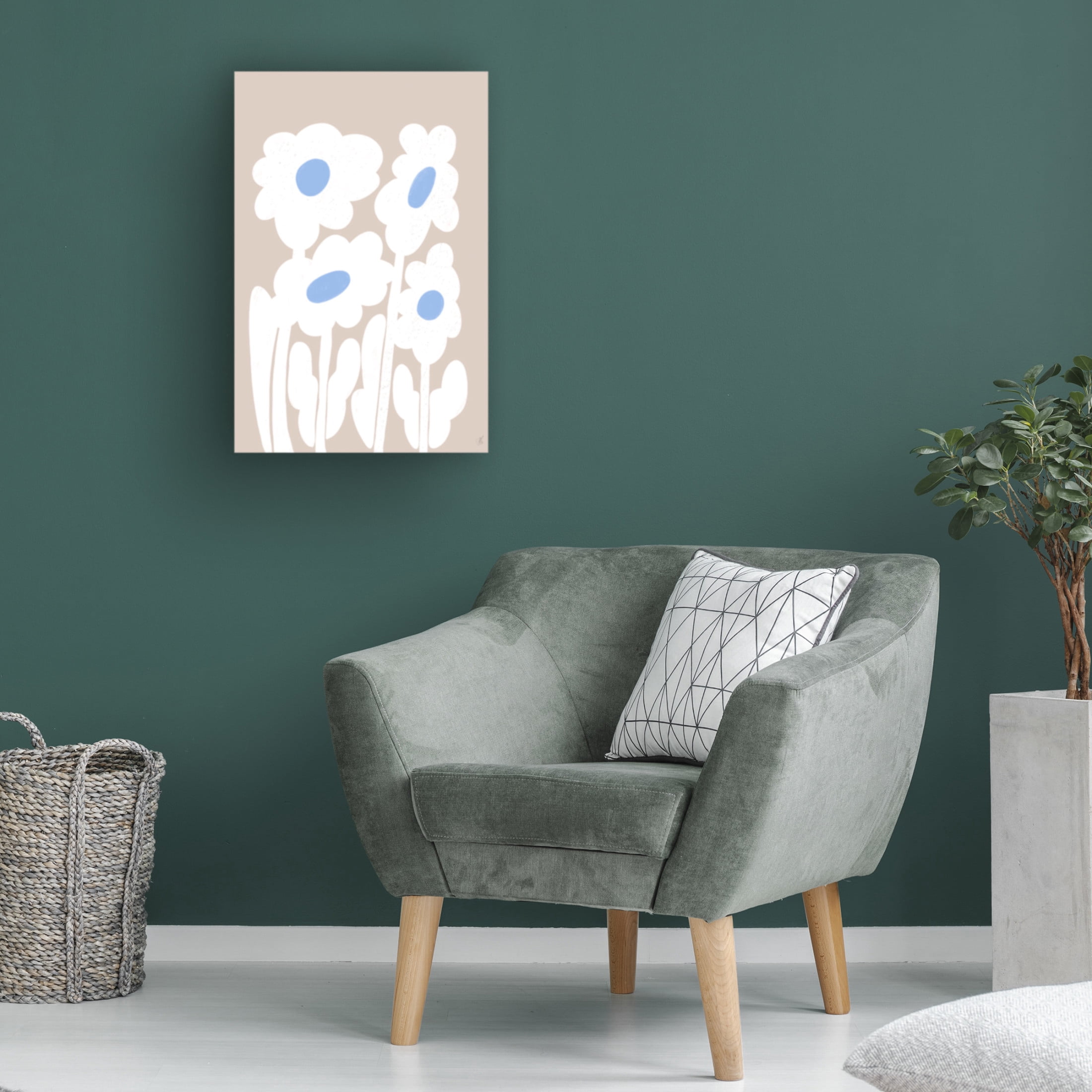 Canvas Wall Art - Anne-Marie Volfova 'Flowers' Wall Art for Living Room, Bedroom, or Office D?cor by Trademark Fine Art - 16 x 24 Inches