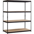 thumbnail image 2 of Lorell Archival Shelving 80 x Box - 4 Compartment(s) - 84" Height x 69" Width x 33" Depth - Recycled - Black - Steel, Particleboard - 1Each, 2 of 3