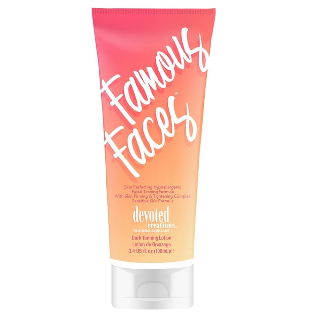 Loción bronceadora facial Devoted Creations Famous Faces 100 ml