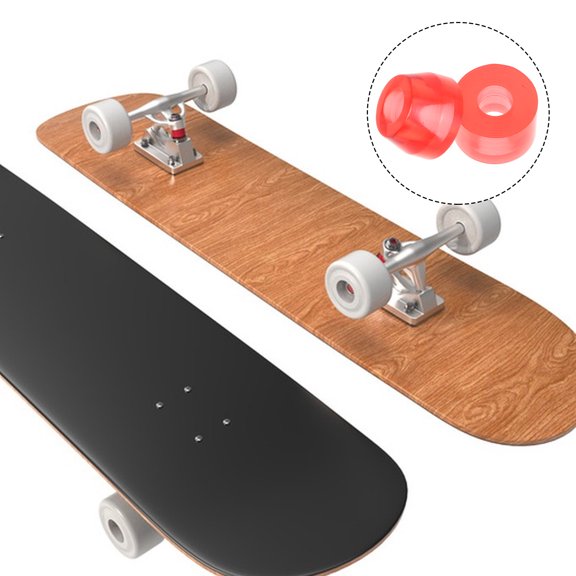 CRILSTYLEO Natural Rubber Roller Skate Toe Stoppers Skateboard Bushings Red PU 4Pcs