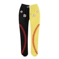 thumbnail image 4 of 2024 Women Pants Casual Work Fashion Suitable Baseball Football Print Bottom Sweat Pockets High Waist Sporty Gym Athletic Fit Jogger Trousers, 4 of 4