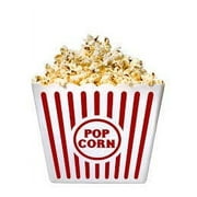 Retro Popcorn Set Bowl Plastic Classic Tub Red & White Striped Container Container Movie Theater Bucket Reusable Set Of 5