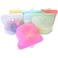thumbnail image 3 of Sacs Réutilisables de Rangement pour Aliments, Silicone de Qualité Alimentaire, Cuisiner, Ranger, Congeler, Compatibles Micro-Ondes, Hermétiques, Ensemble de 3, 3 of 7