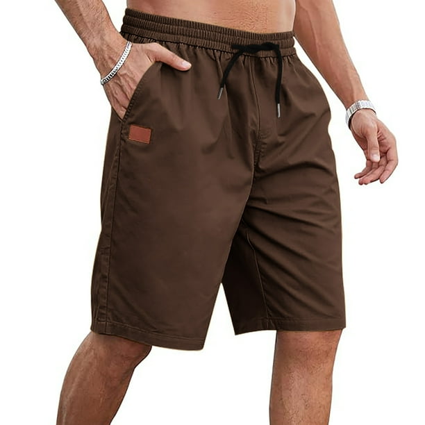 pstuiky Abreviatura para hombres, Pantalones cortos deportivos informales con estampado de cordón para exteriores de verano para hombre Pantalones cortos cargo
