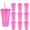 Rose, variant on 10-pack 24-ounce wedding party cups with straws and lids, reusable glittery bridesmaid cups, bride cups, plastic travel cups, bachelorette party supplies, gifts, engagement, party, summer hydration,