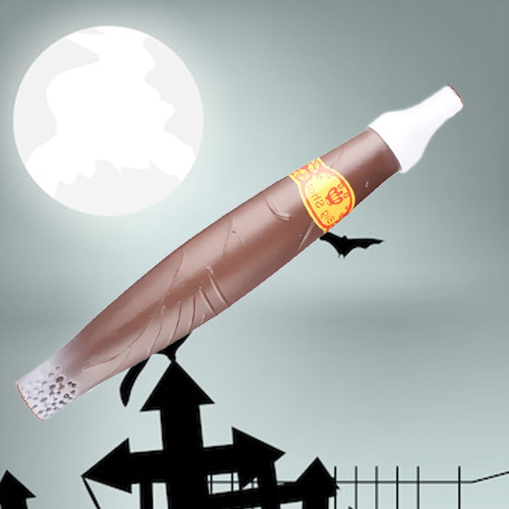 Balight Halloween Cosplay Prop Simulation Cigar Holder Plastique Cigare réaliste Puff cigares Masquerade Accessoire de fête