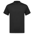 thumbnail image 2 of Miutii Men's Basic Shirt Tops Short Sleeve Mock Neck T-shirts Thermal Underwear Pullovers Undershirt Black L, 2 of 8