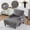 Dark Gray, variant on MOONMISS Chenille Upholstered Wood Frame Recliner Single Sofa with Comfortable Backrest and Armrests-Pink