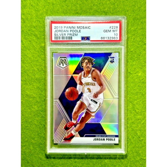 Jordan Poole PSA 10 MOSAIC SILVER PRIZM ROOKIE CARD 2019 Panini Mosaic WARRIORS