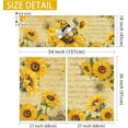 thumbnail image 2 of 3 Pack Sunflower Kitchen Curtains 54x36 inch with Gnome- Sunflower Curtains for Bedroom as Sunflower Kitchen Decorations and Spring Decorations for the Home,Yellow Kitchen Curtains and Valances Set, 2 of 6