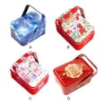 thumbnail image 3 of Wosthever Caja de almacenamiento multiusos para maleta de dulces, caja de almacenamiento de moda firme, cajas de regalo de Metal decorativas para Kits de decoración para fiestas azul cielo estrellado, 3 of 6