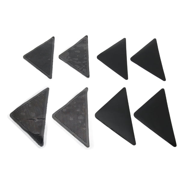 Almohadilla antideslizante para alfombras, 4 unidades, cinta adhesiva triangular para alfombras, agarre para alfombras, valor excepcional
