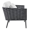 thumbnail image 3 of Modway Canapé de Patio Extérieur en Aluminium Gris Blanc, 3 of 7
