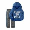 Carters Baby Clothing Outfit Boys 2-Piece Hooded Sweatshirt Playwear Set Blue
