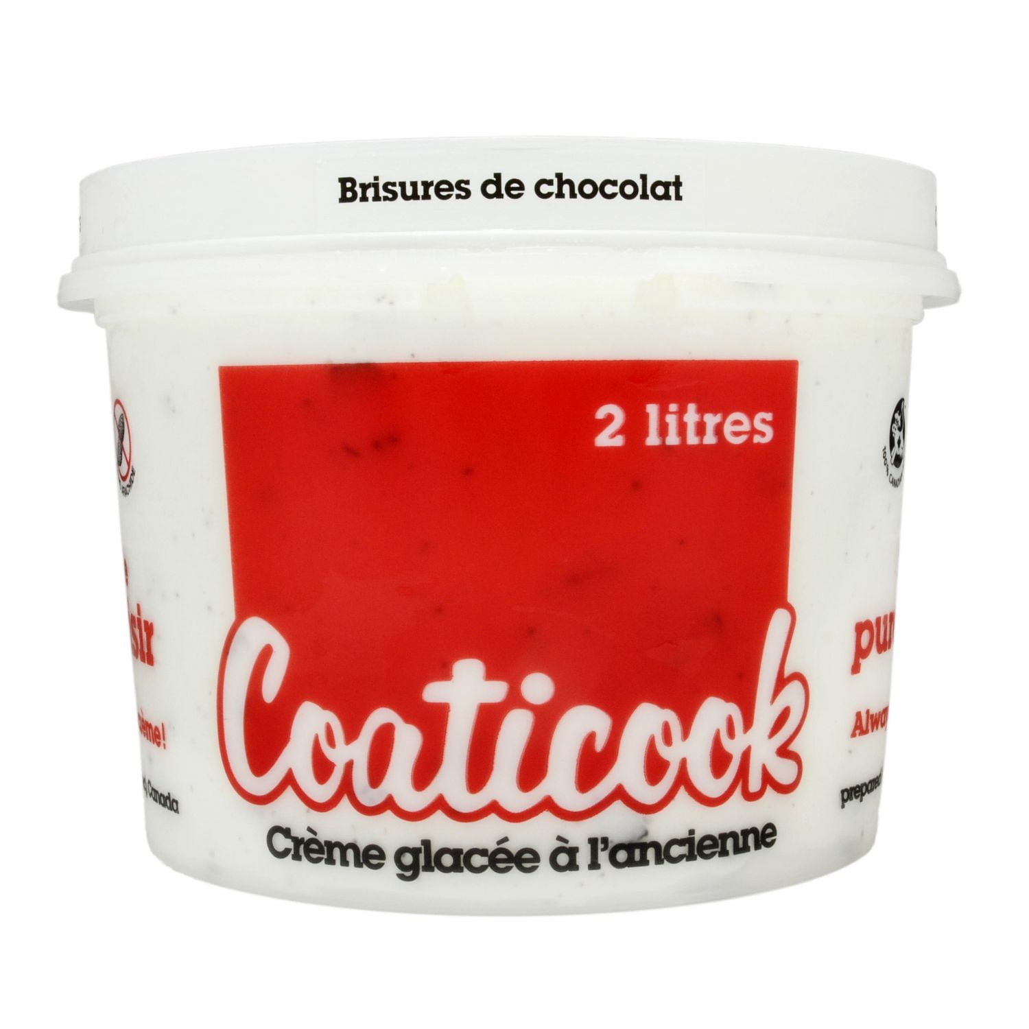 Coaticook Chocolate Flakes Ice Cream, 2 L