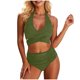 thumbnail image 2 of Trajes de baño para mujer, conjuntos de bikini modestos de cintura alta, lindos trajes de baño de 2 piezas, tankini, traje de baño de poliéster para mujer., 2 of 7