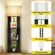 OUTON Floor Lamp with Shelves, Standing Lamp with 3 Color Temperature LED Bulb for Living Room Bedroom, Office