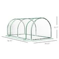 thumbnail image 5 of Outdoor Lighting Outsunny Mini Greenhouse, Waterproof Cloche Cold Frame, 7' L x 3' W x 2.5' H Portable Hot House, 4 Zippered Doors, Green,Outdoor String Lights, 5 of 5