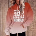 thumbnail image 2 of Cmfcve Women's Novelty Sweatshirts Long Sleeves Gradient Printed Hooded Sweat Shirt Ladies Round Neck Graphic Athletic Hoodies, 2 of 5