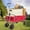 A-Red & Khaki, variant on Collapsible Folding Wagon with 150Lbs Capacity, Outdoor Utility Wagon Cart with Wheels, Grocery Wagon for Sports, Camping, Garden and Shopping, 22"W X 13"D X 9"H Interior, Black