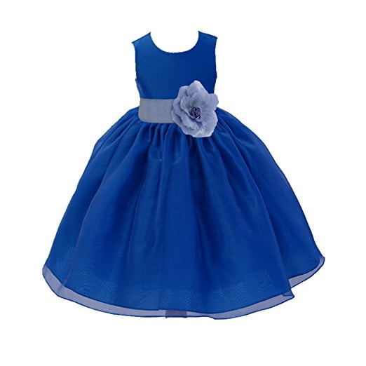 ROYAL BLUE Flower Girl Dress Graduation Wedding Birthday Recital Gown Bridesmaid