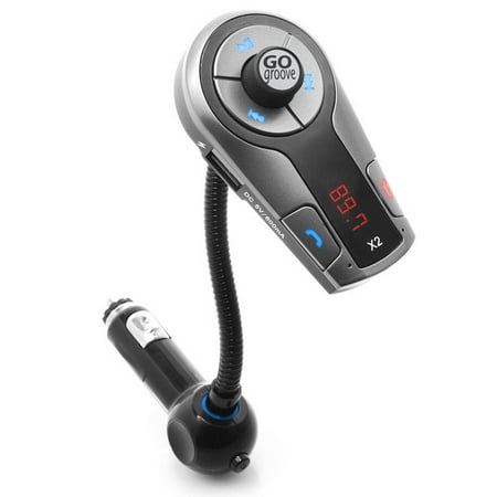 GOgroove FlexSMART X2 Bluetooth FM Transmitter (MANUFACTURER REFURBISHED) for Car Radio w/ USB Charging , Multipoint , Music Controls , Hands Free Microphone for iPhone ,