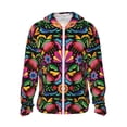 thumbnail image 1 of Vsdgher Chandails à Capuchon pour Adultes à Imprimé Mexicain avec Broderie Florale Colorée, Maillot Dermoprotecteur pour Hommes Femmes, Chandails de Pêche à Manches Longues avec Protection Solaire pour Course Athlétique Natation-Xx-Grand, 1 of 7