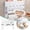 White, variant on 6-in-1 Multifunctional Kitchen Storage Rack and Dispenser Wall Mount Organizer with Paper Towel Holder