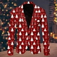 thumbnail image 4 of SRZYMJ Men Christmas Snowflake Santa Printed Pocket Lapel Button Suit Jacket for Holiday Festive Party Wear, 4 of 5