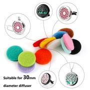 48 PCS Refill Pads 0.87 Inch Felt Pads Highly Absorbent Replacement Pads for Diffuser Necklace Diffuser Bracelet Car Diffuser Vent Clip