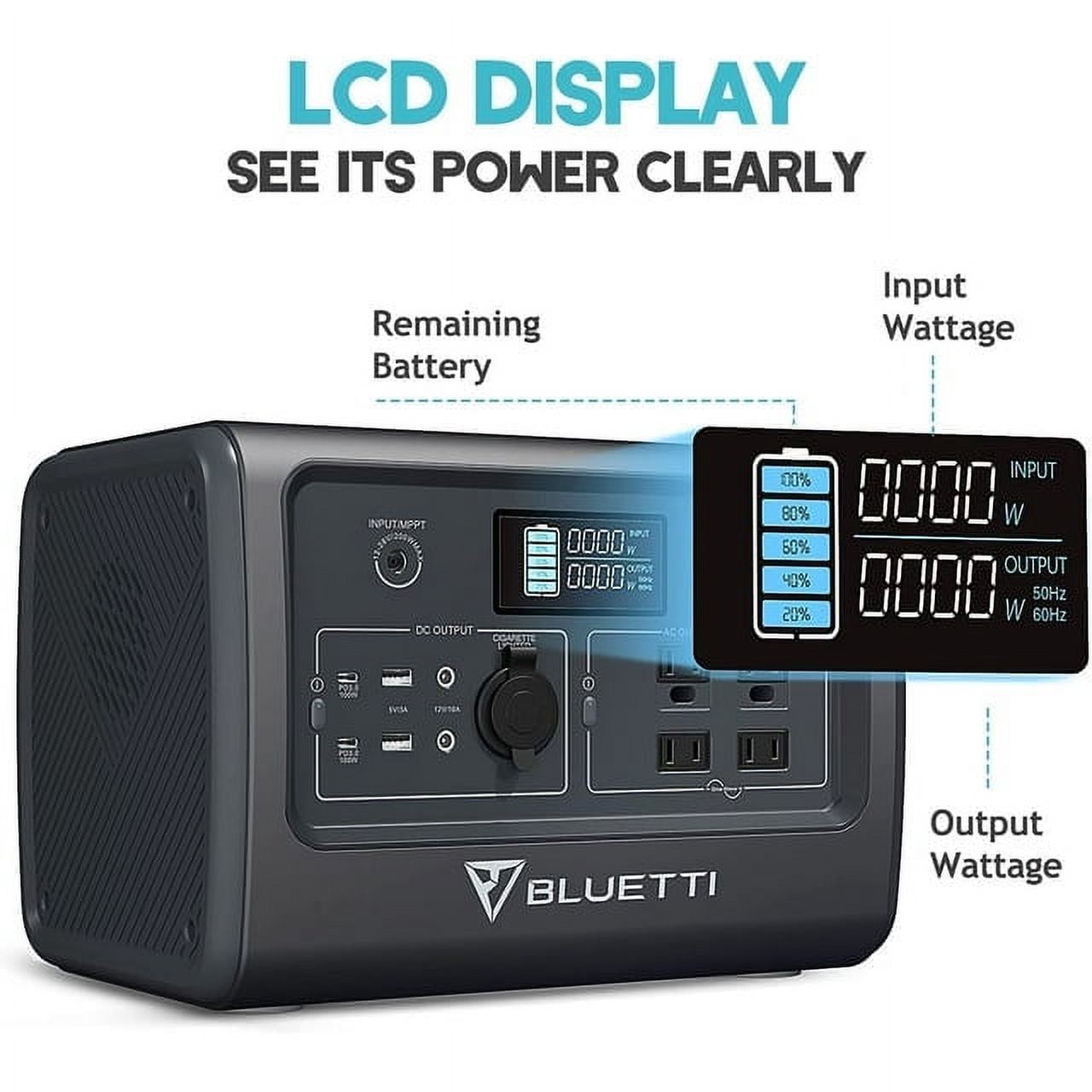 Bluetti Portable Power Station,EB70S Solar Generator,716Wh