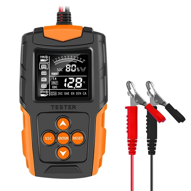 Probador de BateríA de Coche 12V 24V Automotriz Analizador de BateríA AutomáTico Digital Herramienta de DiagnóStico de BateríA Precisa