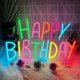thumbnail image 1 of Letrero de neón LED Happy Birthday Ecluloriven 40 x 25 cm USB, 1 of 8