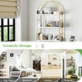 thumbnail image 2 of Walsunny 5-Tier Corner Bookshelf Industrial Corner Bookcase Corner with Metal Frame Large Open Display Bookshelves U-Shaped White, 2 of 6