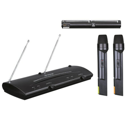 Pyle PDWM2100 - Dual Channel VHF Wireless Microphone System with (2) Handheld