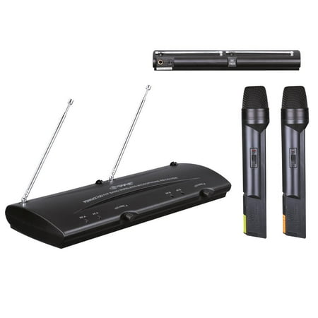 Pyle PDWM2100 - Dual Channel VHF Wireless Microphone System with (2) Handheld Mics