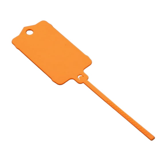 Cateissary Correa de sellado de plástico de 100 Uds con etiqueta grande, lazo de etiqueta Flexible ajustable para una fácil organización Almacenamiento y organización del hogar Naranja