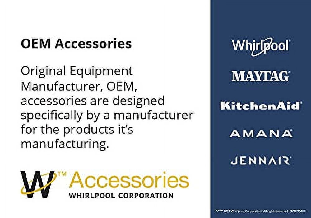 Whirlpool W10895250 Dryer Door Reversal Kit-Chrome Shadow