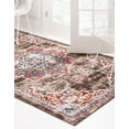 thumbnail image 2 of Unique Loom Utopia Collection Traditional Medallion Vintage Warm Tones Area Rug, 9 ft x 12 ft, Chocolate Brown/Beige, 2 of 2