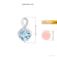 thumbnail image 3 of ANGARA Natural 2.7 ct Aquamarine Infinity Pendant with Diamonds in 925 Sterling Silver for Women (Size-9mm) | March Birthstone, Anniversary, Jewelry Gift for Women | Natural Aquamarine Necklace, 3 of 7