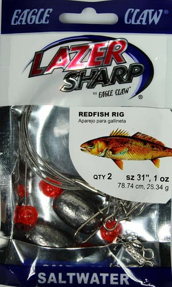 Eagle Claw Lazer Sharp 31 Redfish Rig with 1 oz. Egg Sinker, 2 Pack 