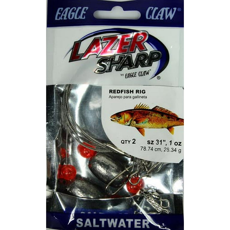 Eagle Claw Lazer Sharp 31 Redfish Rig with 1 oz. Egg Sinker, 2 Pack