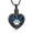 Black-Blue, variant on Personalized Crystal Pet Urn Necklace for Dog Cat Ashes Cremation Pet Pawprint Memorial Customized Heart Pendant Keepsake Funeral Jewelry