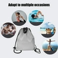 thumbnail image 5 of Waterproof Drawstring Gym Sack - Foldable Sports Duffel Swim Gear Bag Travel Toiletries Pouch Lightweight Beach Essential(Gray), 5 of 6