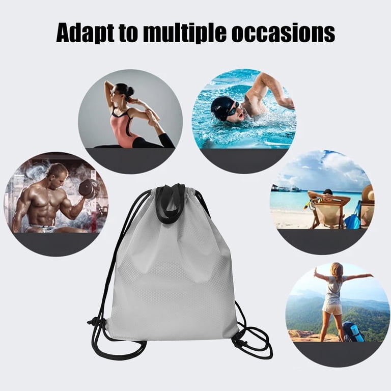 Fasiaou Sports Drawstring Backpack Gym Sack with Shoe  display picture 1