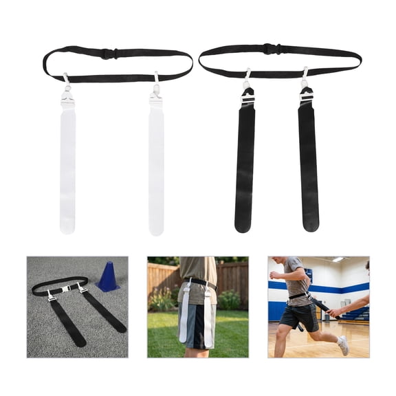 OFFIGAM 2Pcs High Visibility Flag Football Flag Belts for Youth Sports Training and Family Game Day