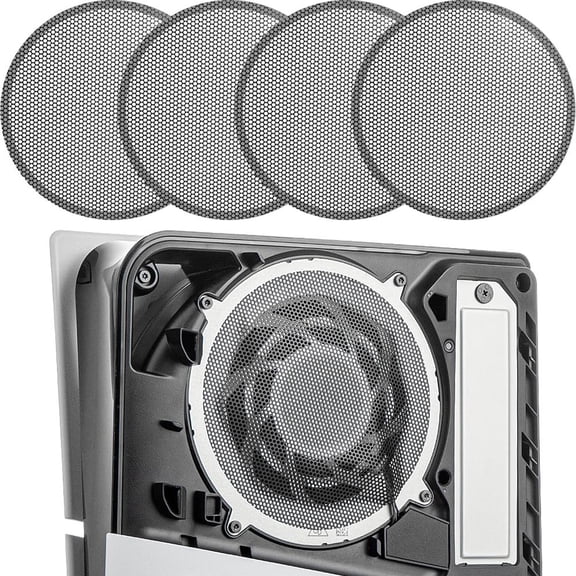 Dustproof Mesh Cover Ventilation Panel with Dust Filter, Easy Cleaning Faceplate Protector Accessories Compatible with PS5 Pro Console-4 PCS