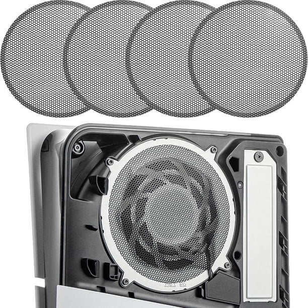Panel de ventilación con cubierta de malla a prueba de polvo y filtro de polvo, protector de placa frontal fácil de limpiar, compatible con los accesorios de la consola PlayStation PS5 Pro