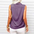 thumbnail image 5 of LIJCC Ladies Summer Loose Shirt Lapel Sleeveless Shirt Women'S Summer Solid Lapel Sleeveless Tank Tops Button Down Shirts Ladies Shirts, 5 of 5